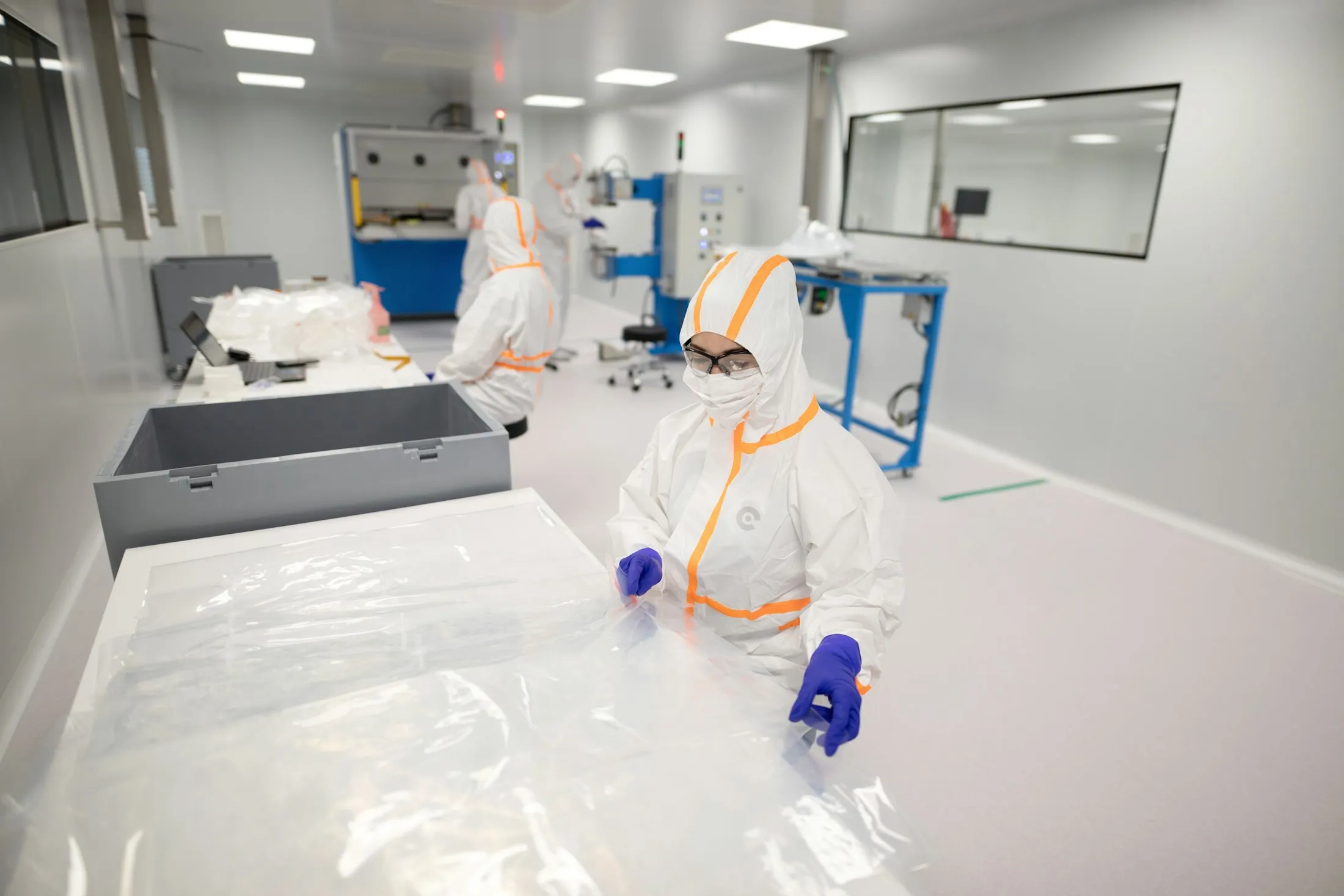 Quality inspection in a clean manufacturing area
